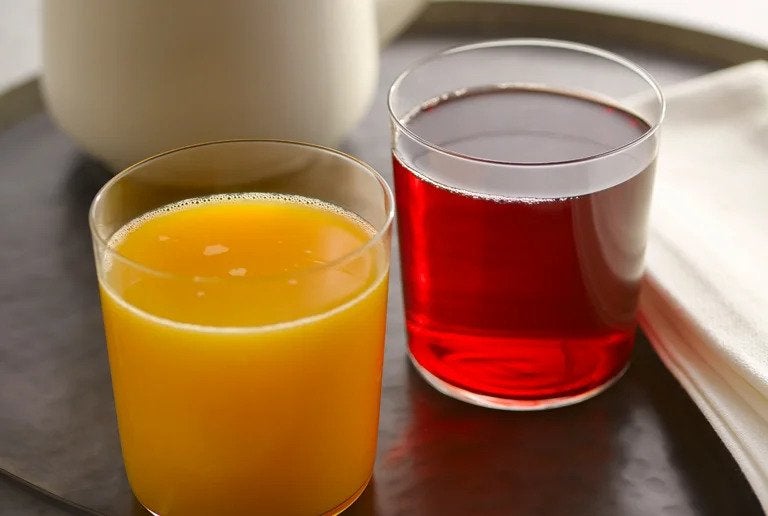 glass of juice and drinks