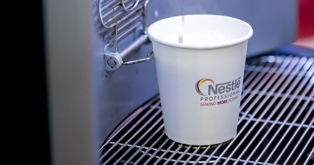 Gelas Nestle Professional di Mesin Minuman Otomatis