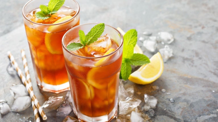 Two Glasses of Nestea Bubuk Lemon Tea