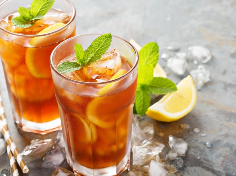 Two Glasses of Nestea Bubuk Lemon Tea