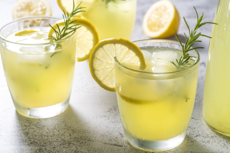 Two glass of Nestle Professional Lemonade